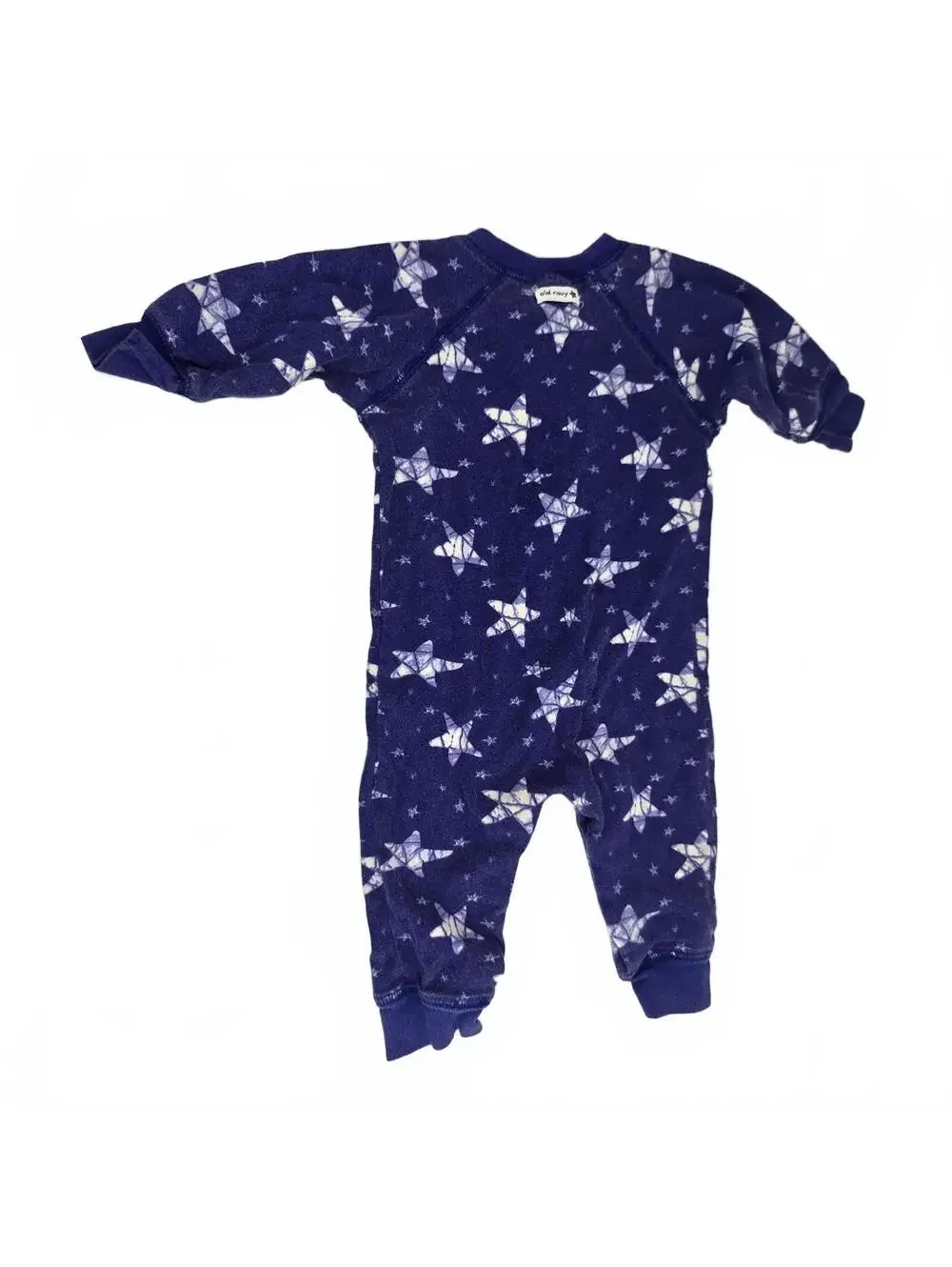 Old Navy Newborn 3-6 Months Blue White Star Batik Tie Dye Cotton Romper Y2K VTG